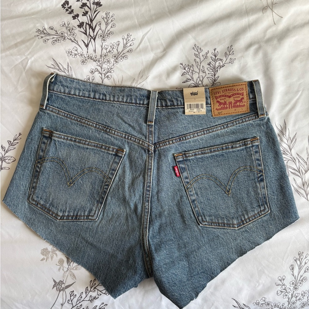 Levi's Blue Denim Cutoff Shorts
